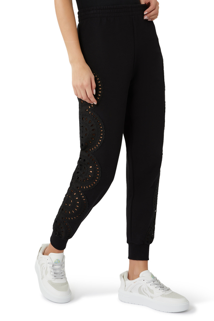 Broderie Anglaise Jersey Jogging Pants